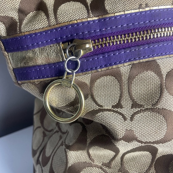 Rare Coach Poppy Signature Applique Tartan Glam Tote - Picture 8 of 16